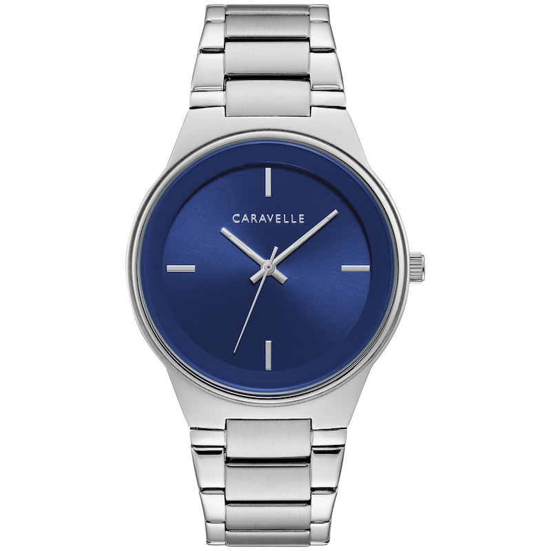 Main Image 3 of Men's Caravelle by Bulova Watch with Blue Dial and Bracelet Box Set (Model: 43K101)