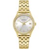 Thumbnail Image 3 of Ladies' Caravelle by Bulova Crystal Accent Gold-Tone Watch and Bracelet Box Set (Model: 44X101)