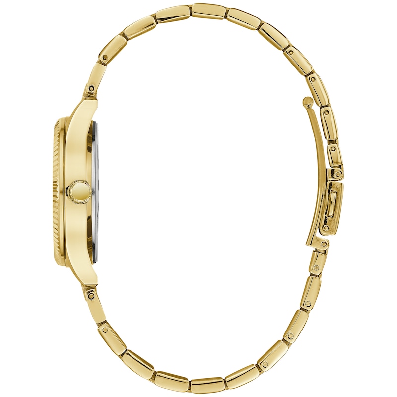 Main Image 4 of Ladies' Caravelle by Bulova Crystal Accent Gold-Tone Watch and Bracelet Box Set (Model: 44X101)