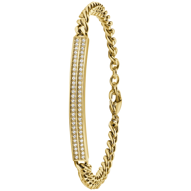 Main Image 6 of Ladies' Caravelle by Bulova Crystal Accent Gold-Tone Watch and Bracelet Box Set (Model: 44X101)