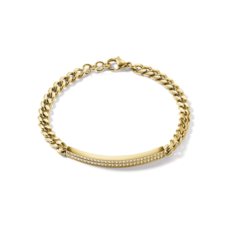 Main Image 7 of Ladies' Caravelle by Bulova Crystal Accent Gold-Tone Watch and Bracelet Box Set (Model: 44X101)