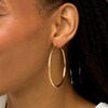 Thumbnail Image 2 of Oro Diamante™ 55.0mm Diamond-Cut Tube Hoop Earrings in 14K Gold