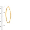 Thumbnail Image 3 of Oro Diamante™ 55.0mm Diamond-Cut Tube Hoop Earrings in 14K Gold