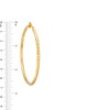 Thumbnail Image 2 of Oro Diamante™ 55.0mm Diamond-Cut Tube Hoop Earrings in 14K Gold