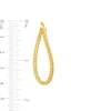 Thumbnail Image 3 of Oro Diamante™ 40.0mm Diamond-Cut Twist Tube Hoop Earrings in 14K Gold