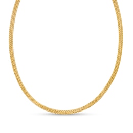 Oro Diamante™ 4.5mm Diamond-Cut Solid Mesh Chain Necklace in 14K Gold – 17.75&quot;