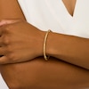 Thumbnail Image 2 of Oro Diamante™ 4.0mm Diamond-Cut Bangle in Hollow 14K Gold