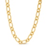Thumbnail Image 1 of Oro Diamante™ 8.0mm Diamond-Cut Link Chain Necklace in Hollow 14K Gold - 18"