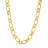 Thumbnail Image 0 of Oro Diamante™ 8.0mm Diamond-Cut Link Chain Necklace in Hollow 14K Gold - 18"