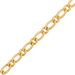 Oro Diamante™ 2.0mm Diamond-Cut Hollow Link Chain Bracelet in 14K Gold – 7.25&quot;