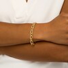 Thumbnail Image 2 of Oro Diamante™ 2.0mm Diamond-Cut Link Chain Bracelet in Hollow 14K Gold – 7.25"