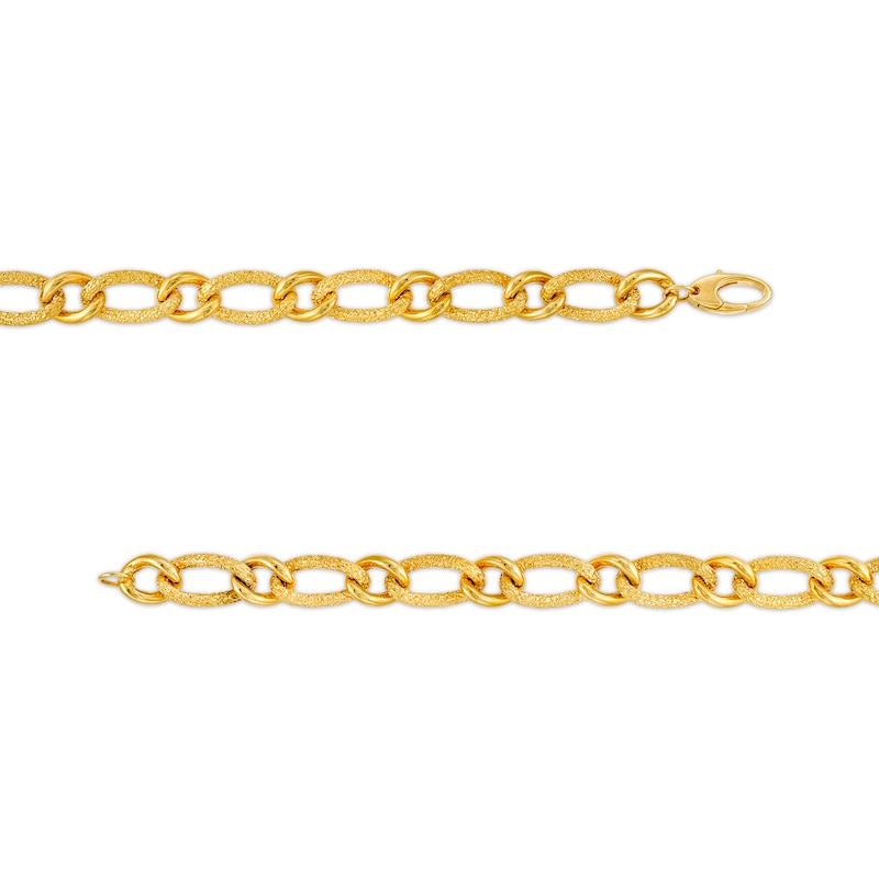 Main Image 3 of Oro Diamante™ 2.0mm Diamond-Cut Link Chain Bracelet in Hollow 14K Gold – 7.25"