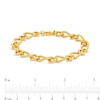 Thumbnail Image 3 of Oro Diamante™ 2.0mm Diamond-Cut Link Chain Bracelet in Hollow 14K Gold – 7.25"