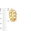 Thumbnail Image 3 of Oro Diamante™ 20.0mm Diamond-Cut Glitter Twist Hoop Earrings in 14K Gold