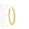 Thumbnail Image 2 of Oro Diamante™ 40.0mm Diamond-Cut Open Tube Hoop Earrings in 14K Gold