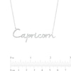 Thumbnail Image 3 of 1/10 CT. T.W. Diamond "Capricorn" Script Necklace in Sterling Silver