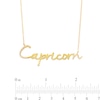 Thumbnail Image 3 of 1/10 CT. T.W. Diamond "Capricorn" Script Necklace in Sterling Silver with 14K Gold Plate