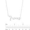 Thumbnail Image 3 of 1/8 CT. T.W. Diamond "Pisces" Script Necklace in Sterling Silver