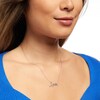 Thumbnail Image 2 of 1/6 CT. T.W. Diamond "Aries" Script Necklace in Sterling Silver