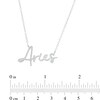 Thumbnail Image 3 of 1/6 CT. T.W. Diamond "Aries" Script Necklace in Sterling Silver