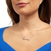 Thumbnail Image 2 of 1/8 CT. T.W. Diamond "Taurus" Script Necklace in Sterling Silver