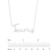 Thumbnail Image 3 of 1/8 CT. T.W. Diamond "Taurus" Script Necklace in Sterling Silver