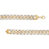 Thumbnail Image 2 of Oro Diamante™ Diamond-Cut 11.3mm Cuban Curb Chain Necklace in Hollow 14K Two-Tone Gold – 22"