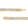 Thumbnail Image 3 of Oro Diamante™ Diamond-Cut 11.3mm Cuban Curb Chain Necklace in Hollow 14K Two-Tone Gold – 22"
