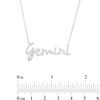 Thumbnail Image 2 of 1/6 CT. T.W. Diamond "Gemini" Script Necklace in Sterling Silver