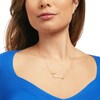 Thumbnail Image 2 of 1/8 CT. T.W. Diamond "Taurus" Script Necklace in Sterling Silver with 14K Gold Plate