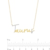 Thumbnail Image 3 of 1/8 CT. T.W. Diamond "Taurus" Script Necklace in Sterling Silver with 14K Gold Plate