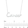 Thumbnail Image 3 of 1/8 CT. T.W. Diamond "Cancer" Script Necklace in Sterling Silver