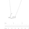 Thumbnail Image 2 of 1/6 CT. T.W. Diamond "Leo" Script Necklace in Sterling Silver
