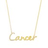 Thumbnail Image 1 of 1/8 CT. T.W. Diamond "Cancer" Script Necklace in Sterling Silver with 14K Gold Plate