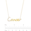Thumbnail Image 2 of 1/8 CT. T.W. Diamond "Cancer" Script Necklace in Sterling Silver with 14K Gold Plate
