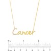 Thumbnail Image 3 of 1/8 CT. T.W. Diamond "Cancer" Script Necklace in Sterling Silver with 14K Gold Plate
