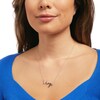 Thumbnail Image 2 of 1/6 CT. T.W. Diamond "Virgo" Script Necklace in Sterling Silver