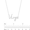 Thumbnail Image 3 of 1/6 CT. T.W. Diamond "Virgo" Script Necklace in Sterling Silver