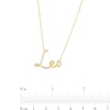 Thumbnail Image 3 of 1/6 CT. T.W. Diamond "Leo" Script Necklace in Sterling Silver with 14K Gold Plate