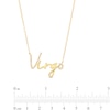 Thumbnail Image 3 of 1/6 CT. T.W. Diamond "Virgo" Script Necklace in Sterling Silver with 14K Gold Plate