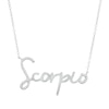 Thumbnail Image 1 of 1/6 CT. T.W. Diamond "Scorpio" Script Necklace in Sterling Silver
