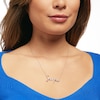 Thumbnail Image 2 of 1/6 CT. T.W. Diamond "Scorpio" Script Necklace in Sterling Silver