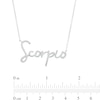 Thumbnail Image 3 of 1/6 CT. T.W. Diamond "Scorpio" Script Necklace in Sterling Silver