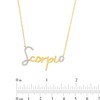 Thumbnail Image 3 of 1/6 CT. T.W. Diamond "Scorpio" Script Necklace in Sterling Silver with 14K Gold Plate