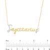 Thumbnail Image 3 of 1/6 CT. T.W. Diamond "Sagittarius" Script Necklace in Sterling Silver with 14K Gold Plate