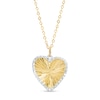 Thumbnail Image 1 of Oro Diamante™ Diamond-Cut Heart Pendant in 14K Two-Tone Gold