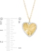 Thumbnail Image 3 of Oro Diamante™ Diamond-Cut Heart Pendant in 14K Two-Tone Gold