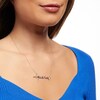 Thumbnail Image 2 of 1/6 CT. T.W. Diamond "Aquarius" Script Necklace in Sterling Silver