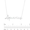 Thumbnail Image 3 of 1/6 CT. T.W. Diamond "Aquarius" Script Necklace in Sterling Silver