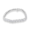 Thumbnail Image 0 of 4 CT. T.W. Baguette and Round Diamond Alternating Tennis Bracelet in 10K White Gold